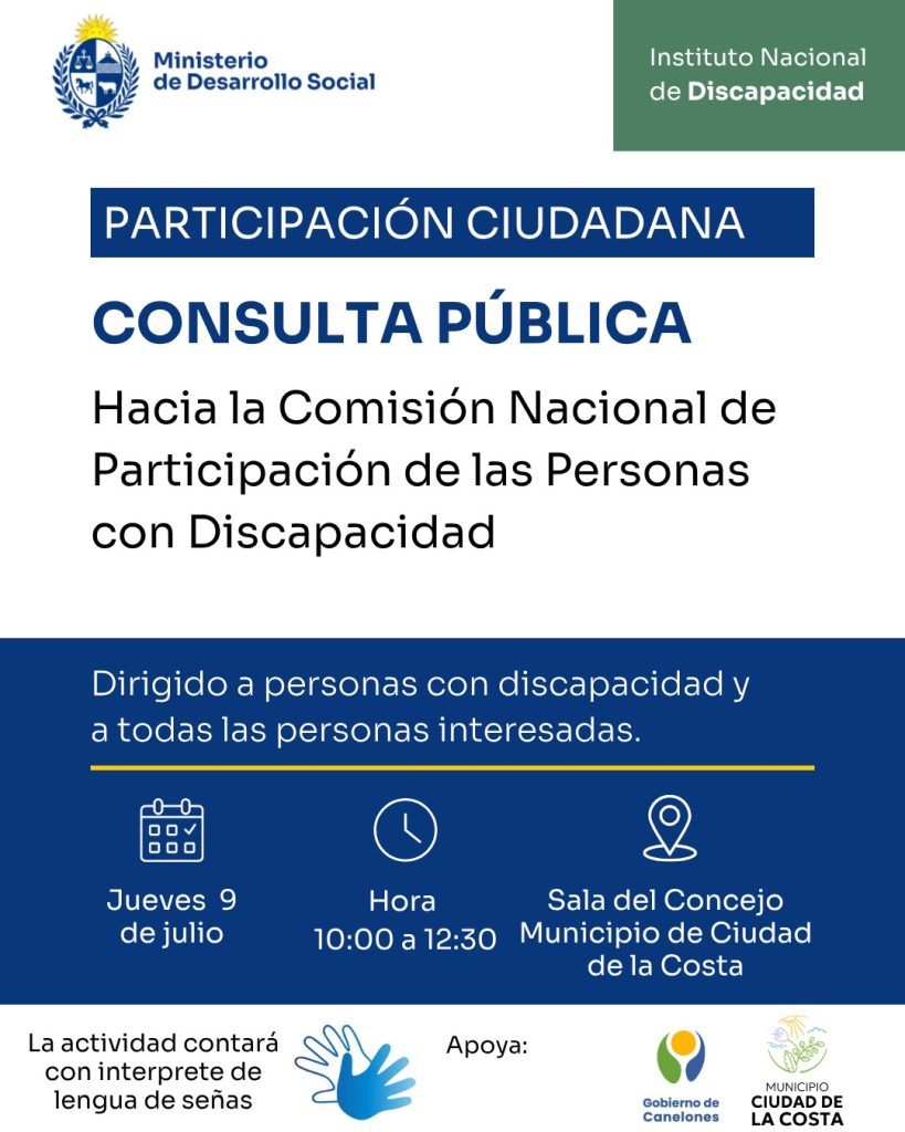 CONSULTA PÚBLICA  Hacia la Comisión Nacional de Participación de las Personas con Discapacidad